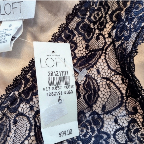 Ann Taylor LOFT Black Lace Overlay Dress - Size 6 - Elegant & Chic - Picture 3 of 12